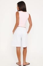Sport Wear Women Baggy Stripe Shorts Elastic Waist Pocket Casual Athletic Summer Lounge - Image 3