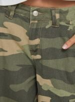 Cargo Pants Women Camouflage Wide Leg Knee Length Utility Shorts Cargo Pocket Casual Streetwear OEM Wholesale - Image 3