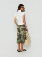 Cargo Pants Women Camouflage Wide Leg Knee Length Utility Shorts Cargo Pocket Casual Streetwear OEM Wholesale - Image 8