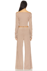 Women's Tracksuit Set 2 Piece Matching Sweatsuit Wide Leg Activewear Lounge Set Ribbed Soft Athleisure Wholesale Custom OEM - Image 3