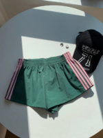 Women's Casual Athletic Shorts-Breathable Quick Dry Woven Elastic Waist Striped Pattern 100% Nylon - Image 2