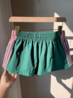 Women's Casual Athletic Shorts-Breathable Quick Dry Woven Elastic Waist Striped Pattern 100% Nylon