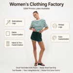 OEM/ODM Bulk Orders: Women's Striped Two-Piece Set (Short-Sleeve T-Shirt & Side-Stripe Drawstring Shorts) – Factory Custom Logo – Casual Workwear