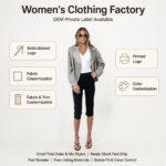 ODM/OEM Custom Women's Houndstooth Two-Piece Suit (Cropped Blazer & Wide-Leg Trousers) – Factory Direct, Low MOQ, Custom Logo, Office Wear