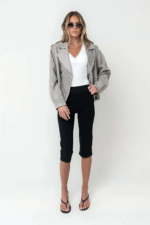 ODM/OEM Custom Women's Houndstooth Two-Piece Suit (Cropped Blazer & Wide-Leg Trousers) – Factory Direct, Low MOQ, Custom Logo, Office Wear - Image 2