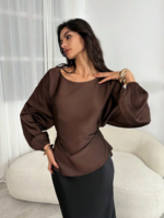 Factory Custom Spring New Satin Office Lady Blouse Women Skinny Fit Breathable Washable Top