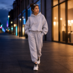 Custom Logo Women Winter Breathable Fleece Short Crop Top Hoodies Drawstring Hooded Pullover Set Elastic Waist Pants Streetwear - Image 3