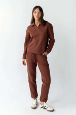 Women Fall Sets 2 Pieces Outfit Long Sleeves Blouse Pants Casual Lounge Comfortable Daily Wear Clothing Autumn Wholesale Factory - Image 4