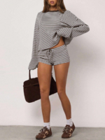 Women's Sets 2 Piece Outfit Long Sleeve Blouse Pants Casual Lounge Wear Comfortable Daily Clothing Style Trend Wholesale Factory - Image 4