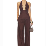 Women's Linen Pants High Waist Wide Leg Pleated Trousers Breathable Summer Palazzo Cotton Linen Casual Wholesale Custom OEM