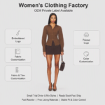 Women Vintage Lace Spliced Blazer Mini Skirt Two Piece Set High Waist Tailored OEM Wholesale